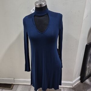 Express Navy Long Sleeve Dress